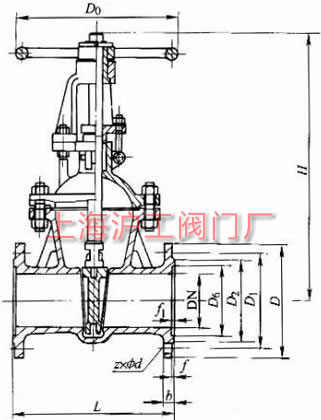 Z40H��Z40Y��Z40W �� PN40��PN63 ���Шʽ�l�y���μ��Y���ߴ�ʾ��D