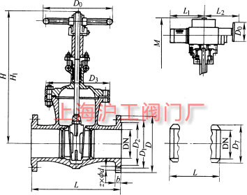 DKZ940H��DKZ940Y��DKZ960Y �� PN16~PN63 ����l�y��Ҫ���μ��Y(ji��)��(g��u)�ߴ�ʾ��D